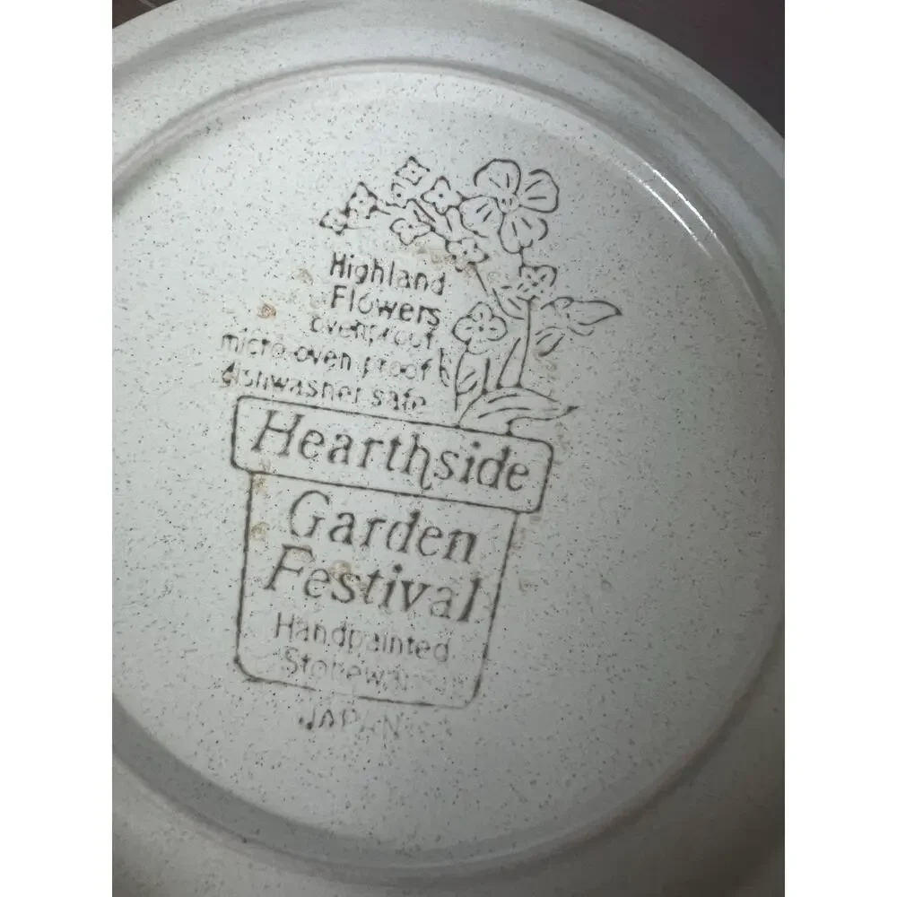 Vintage Hearthside Garden Festival Highland Flowers Salad Plates Set of 6 Japan
